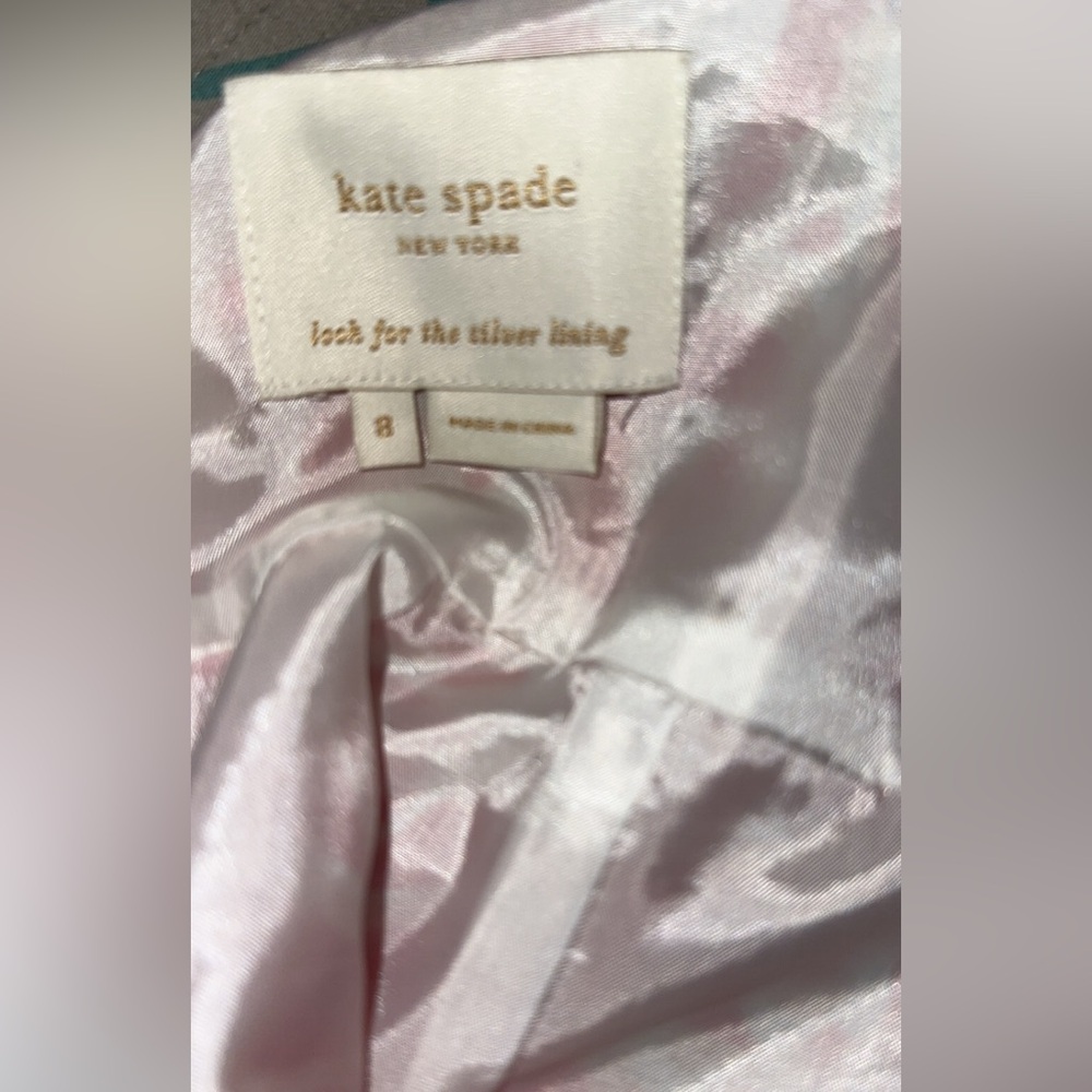 Kate Spade Look for the Silver Lining Pineapple Silk Top Size 8 - Picture 5 of 6
